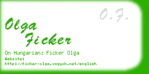 olga ficker business card